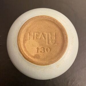 Heath Ceramics small round piece in white and terracotta